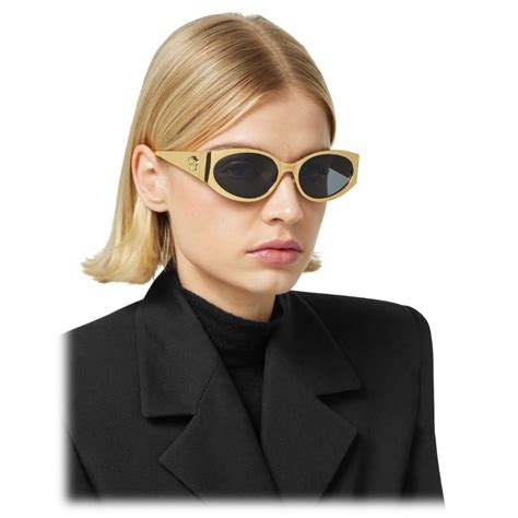 vintage versace gold|versace gold dark grey sunglasses.